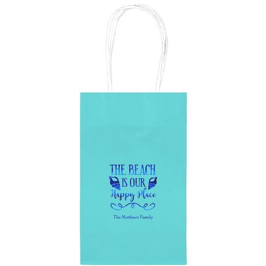 The Beach Is Our Happy Place Medium Twisted Handled Bags